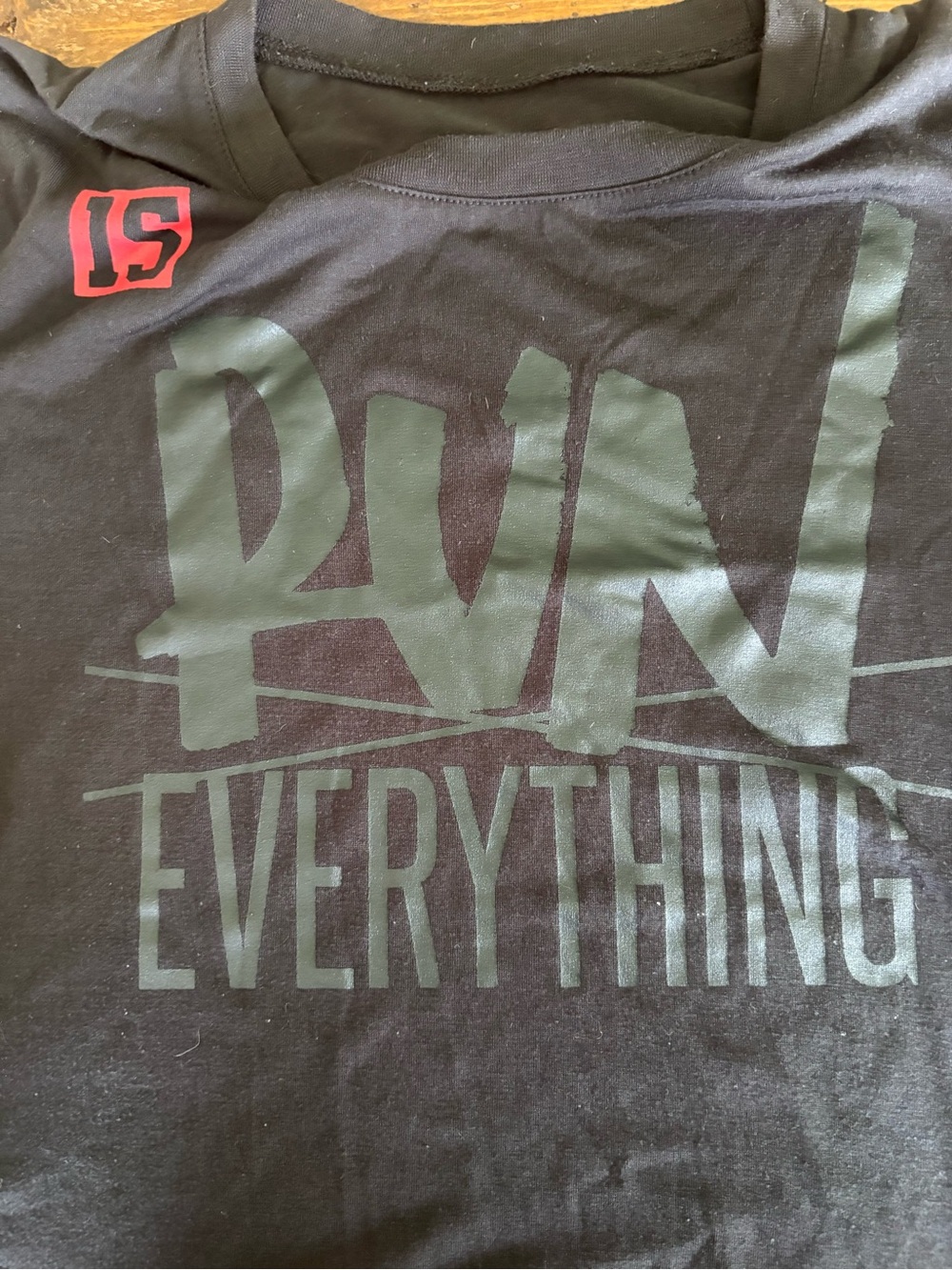 Black 'Run Everything' Graphic Tee